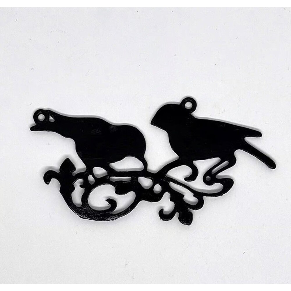 1pcs Beads for Jewelry #19621 Large Black Metal Bird Pendant